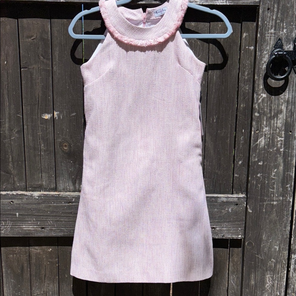 NWT size 14girls Gabby pink tweed dress